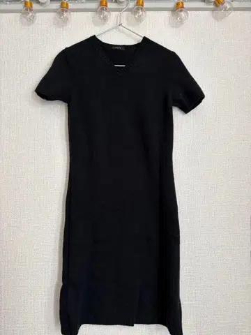 COMME CA ISM 반팔 V넥 니트 원피스