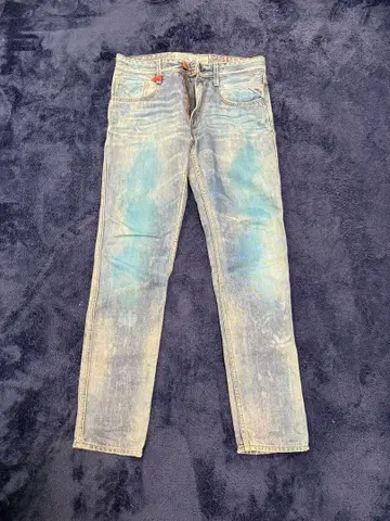 REPLAY 데님 청바지 라이트 블루 페이드 가공