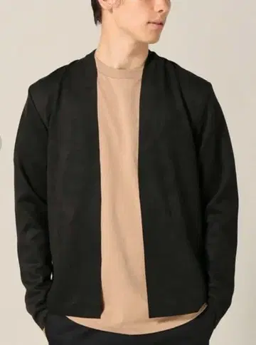 EDIFICE 스웨이드 종이상자 랩 가디건 블랙 새상품급