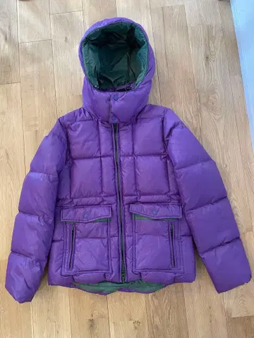 johnbull 보라색 후드 부착 다운 자켓