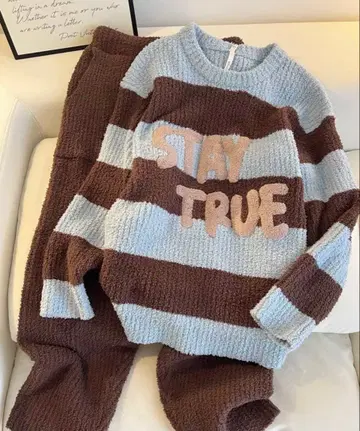 스트라이프 파자마 상하의 세트