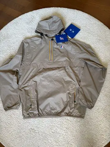 K-WAY 후드 부착 나일론 자켓 베이지