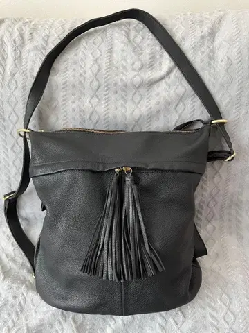 ear PAPILONNER 이아파피요네 블랙 가죽 숄더백 3way