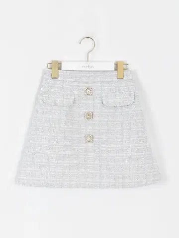 evelyn 비쥬 트위드 미니 스커트 블루