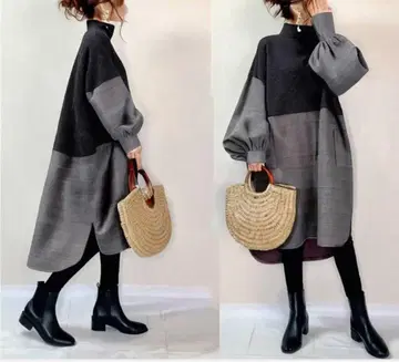 절개 원피스 하이넥 미사용 새상품