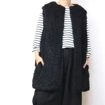 이치 보아 퍼 베스트 롱 기장 블랙 프리 사이즈