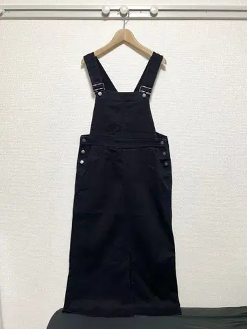 로리즈팜 살로펫 스커트 M 블랙 롱 점프수트 데님풍