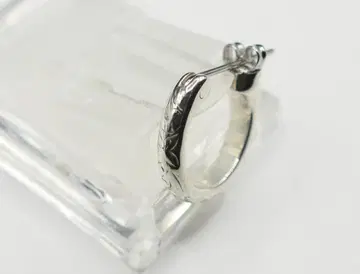 새상품 미사용 라이온 하트 플루메리아 카빙 후프 귀걸이 LH