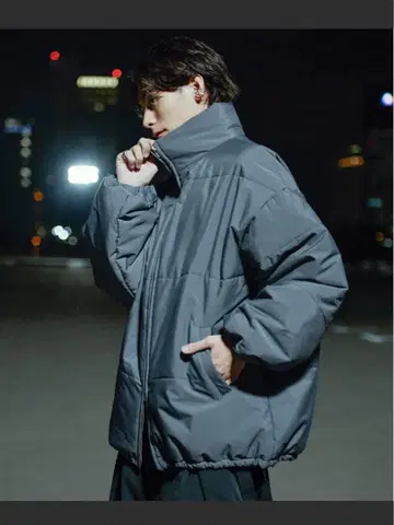 그레이 다운 자켓 L 사이즈