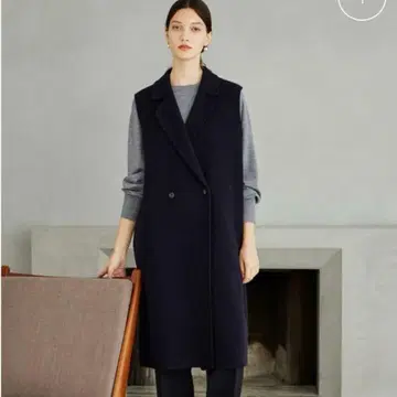 SOJU 네이비 더블 브레스트 베스트