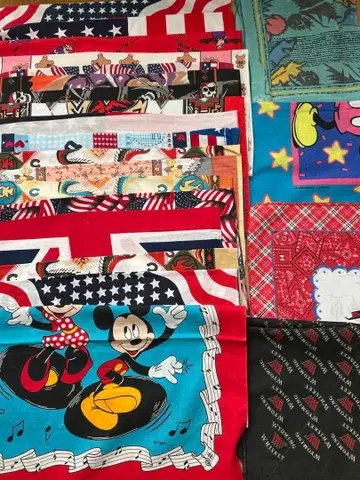 80s 90s 미국제 반다나 20장 세트 C