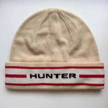[ HUNTER ] 니트 모자 베이지 스트라이프