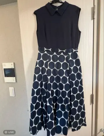 아나이 ANAYI 빅 도트 자카드 플레어 원피스