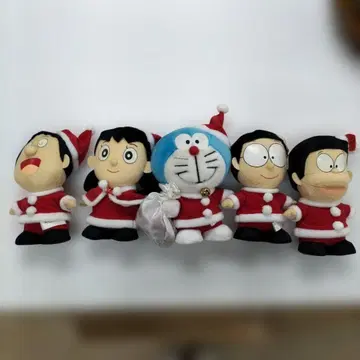 도라에몽 산타 봉제 인형 키체인 선물 주머니 포함