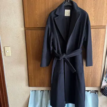 Ravissant Laviere 다크 네이비 롱 코트