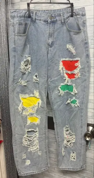 데미지 가공 데님 청바지 데미지 청바지