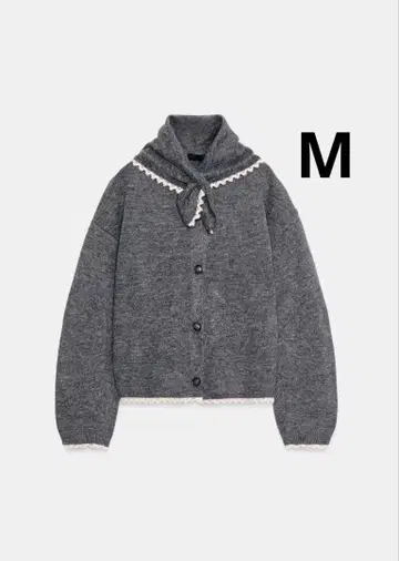 ZARA 자라 반다나 레이스 니트 가디건 새상품, 미사용