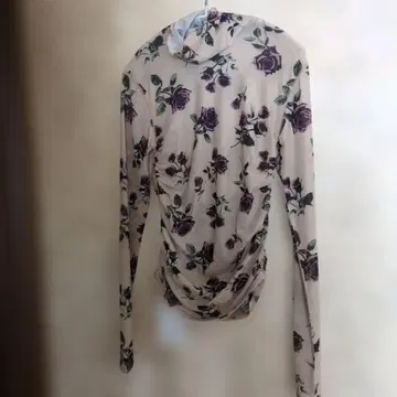 jouetie 쥬에티 패턴 시어 탑 체크 꽃무늬