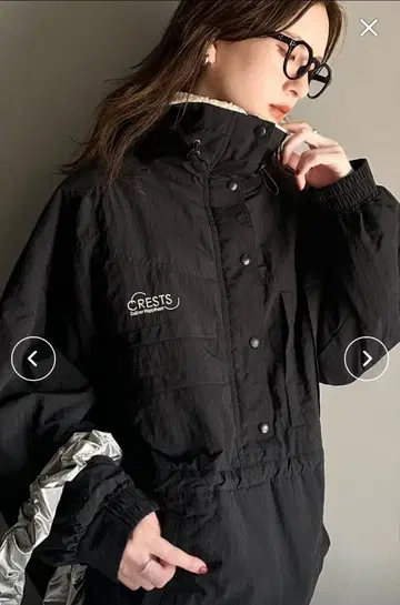 classicalelf 안감 퀼팅 배색 레트로 하프 지퍼 블루종