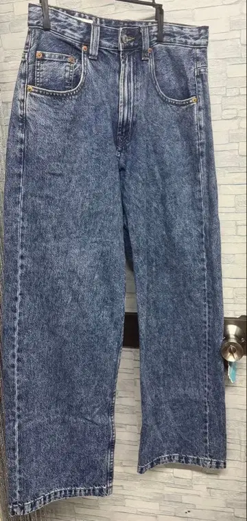 ZARA 하이웨스트 와이드 레그 데님 청바지