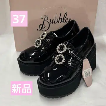 BUBBLES 더블 버클 슈즈 통굽 사이즈 37
