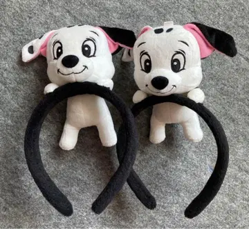 디즈니 101마리 강아지 머리띠 페어 2개 봉제 인형 강아지 개