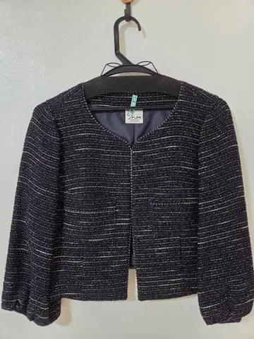 노카라 트위드 자켓 네이비 계열 세레모니