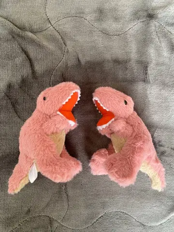 핑크 티라노사우루스 봉제 인형 2개 세트