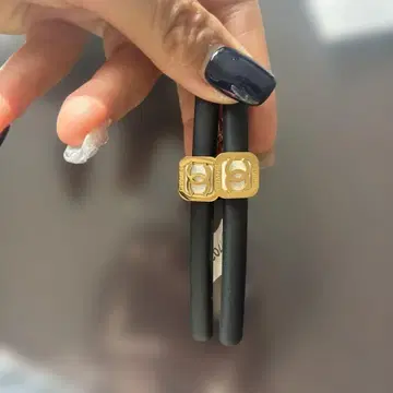 블랙 헤어핀 2개 세트