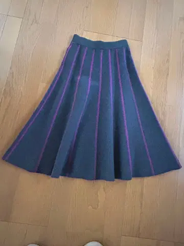 니트 플레어 스커트