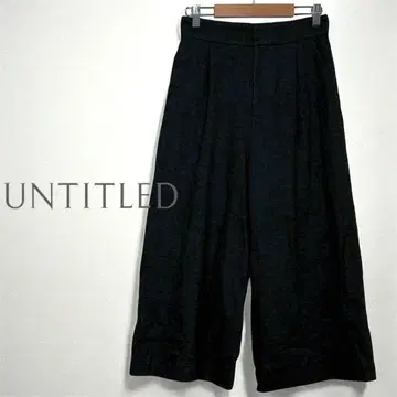 언타이틀 울 혼방 와이드 팬츠 가우초 체형 커버 그레이 사이즈 M