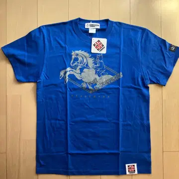 근육맨 T셔츠 L사이즈 영 케빈 마스크 로얄 블루