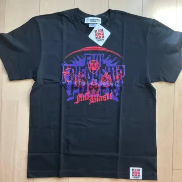 근육맨 T셔츠 L사이즈 사악한 우정 파워 전개! 블랙