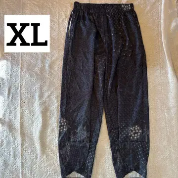 [ XL ] 기하학 패턴 릴랙스 팬츠 핏 팬츠 블랙 룸웨어 몽페