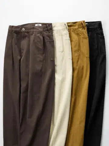 유니클로 UNIQLO U 데님 턱 팬츠 브라운 26(66cm)