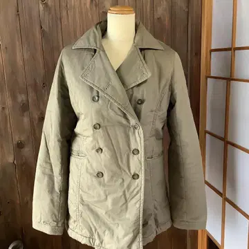 카키 더블 브레스트 자켓