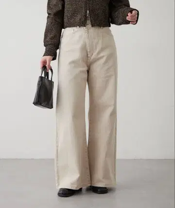 mystic 플레어 데님 팬츠 베이지