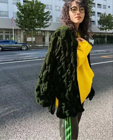 [ amerivintage ] VELOUR QUILTING BLOUSON