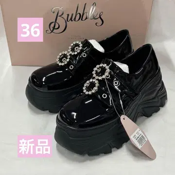 BUBBLES 더블 버클 플랫폼 슈즈 사이즈 36