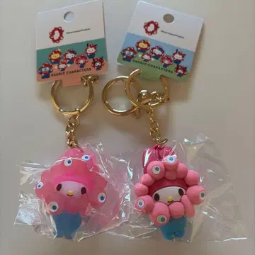 산리오 미야쿠미야쿠 입체 변신 키링 마이멜로디 파스텔 클리어 세트