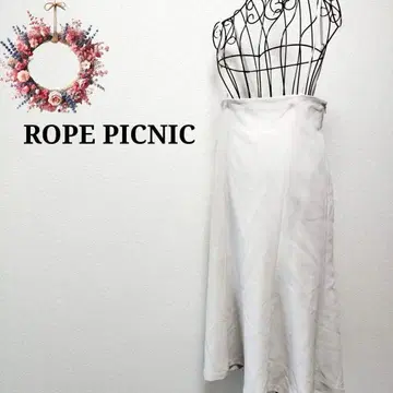 로페피크닉 서스펜더 플레어 스커트 길이 조정 가능 깔끔한 롱 페미닌 M