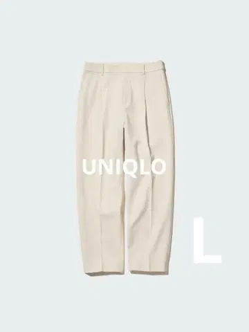 UNIQLO 히트텍 턱 테이퍼드 팬츠 NATURAL L