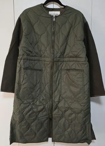 레이빔즈 Ray BEAMS 올리브 퀼팅 롱 코트 0 사이즈