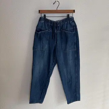 다크 블루 데님 팬츠 허리밴딩 포함