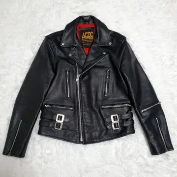 새상품급 ACDC 더블 라이더 가죽 자켓 퀼팅 40