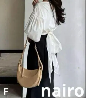 가격 인하 nairo 나이로 랩 리본 블라우스 화이트