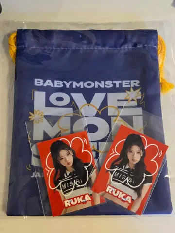 BABYMONSTER 파우치 RUKA 오리지널 스티커 B 2개 세트