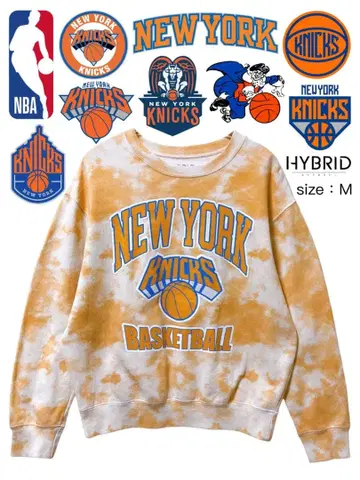 NBA 뉴욕 닉스 맨투맨 M 타이 패턴 USA 구제 의류