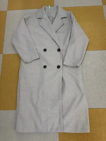 TRUDEA 롱 체스터 코트 그레이 롱 코트