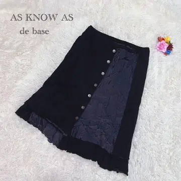 아즈노우아즈 이소재 절개 디자인 스커트 울 혼방 걸리시 캐주얼 개성파